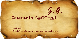 Gottstein Györgyi névjegykártya